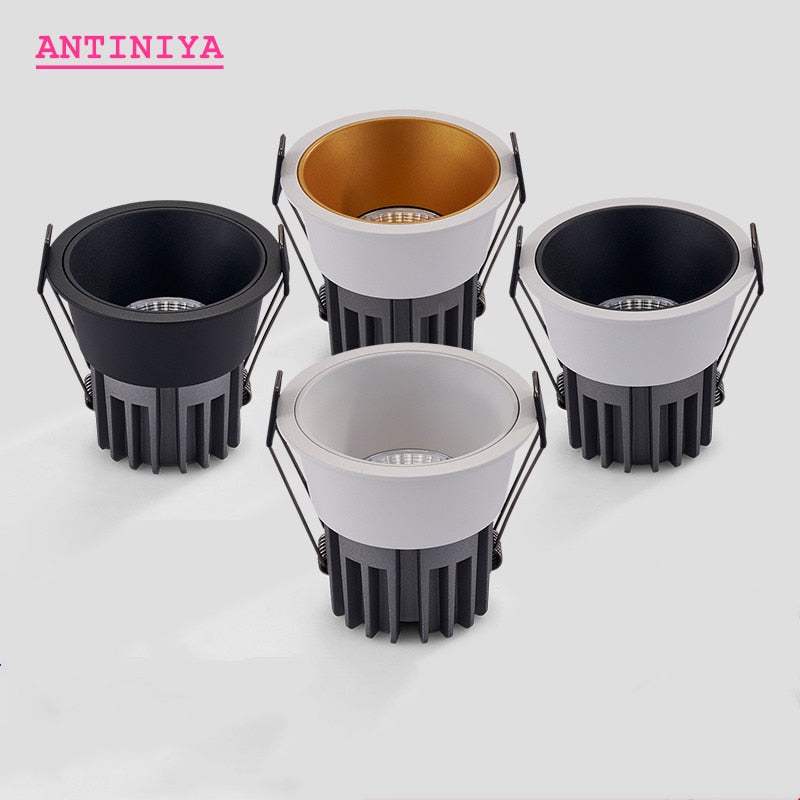 Dimmable recessed LED downlights 7W 10W 12W COB LED Ceiling lamp Spot lights lampnarrow side opening LED lamp indoor lighting