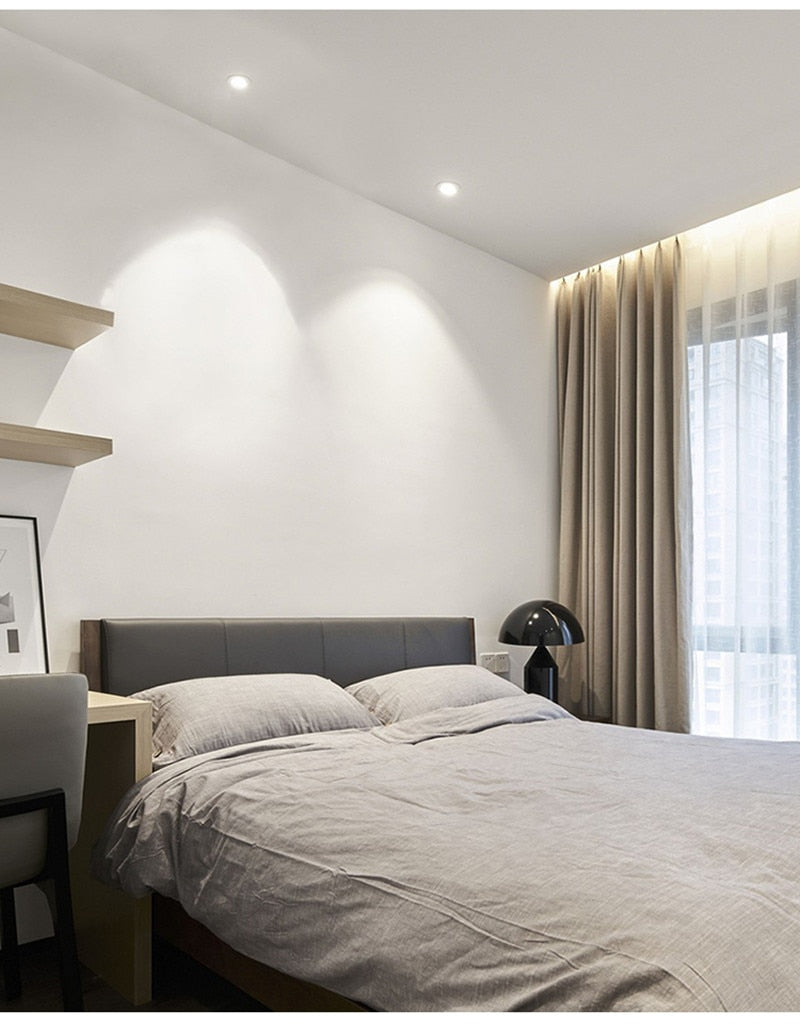 Dimmable recessed LED downlights 7W 10W 12W COB LED Ceiling lamp Spot lights lampnarrow side opening LED lamp indoor lighting