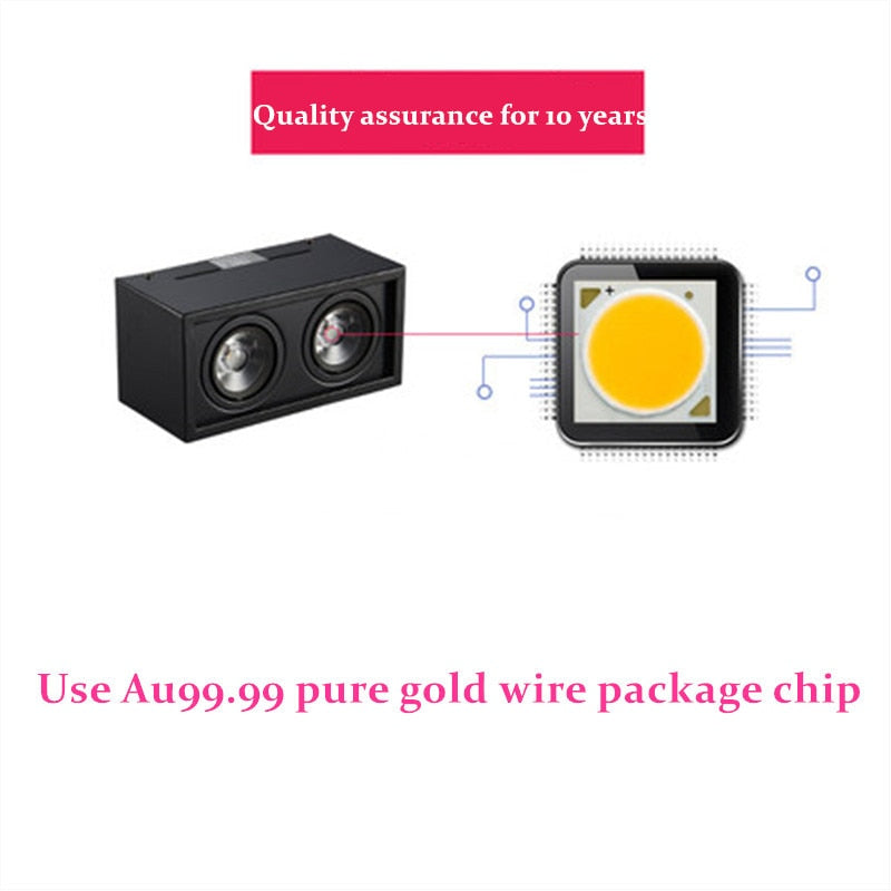 Super Brightness 1pcs  AC 85-230V Square Surface Mounted LED COB Dimmable Downlights 10W 12W 20W 24W LED Ceiling Lamp Spot Light