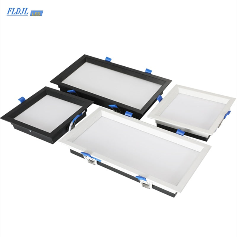 LED Downlight 1pcs Panel light Dimmable Recessed led downlight 12W 18W 24w 36w Square LED Spot light led ceiling lamp AC110V 220V