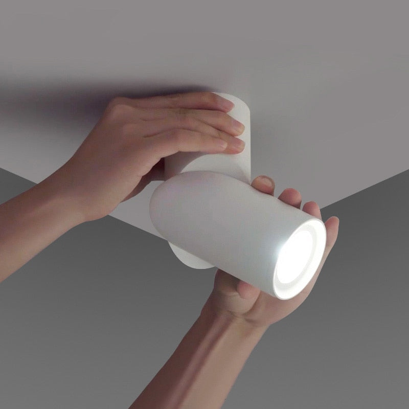 Dimmable Rotating LED Downlights 10W 15W 20W COB LED Ceiling Spot Lights AC110-220V LED Warm Cold White Indoor Lighting