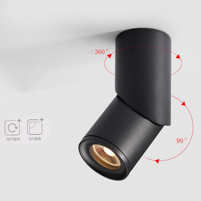 Dimmable Rotating LED Downlights 10W 15W 20W COB LED Ceiling Spot Lights AC110-220V LED Warm Cold White Indoor Lighting