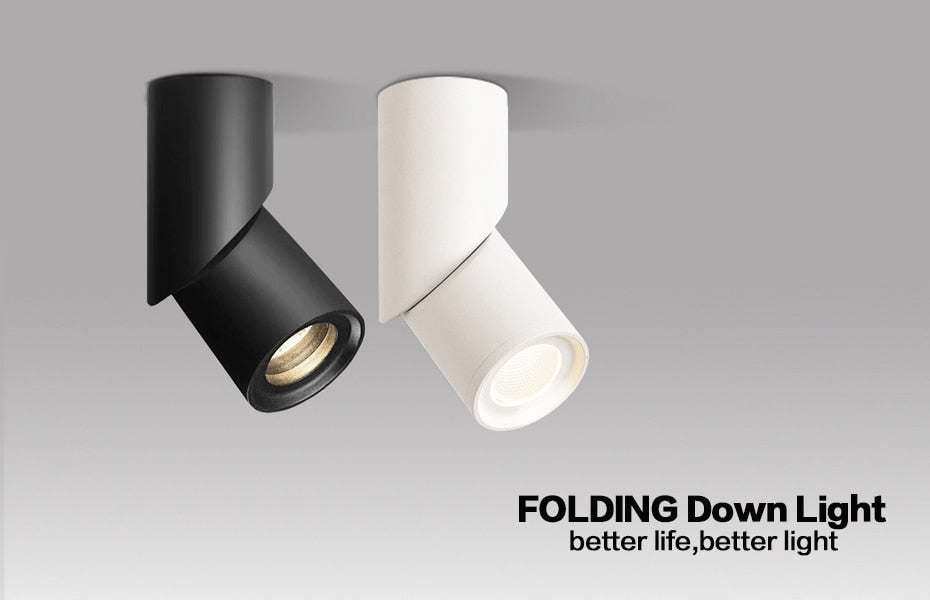 LED Ceiling Spotlight Surface Mounted Downlight 5W 7W 12W White/Black for Living Home Commercial Lighting New Design