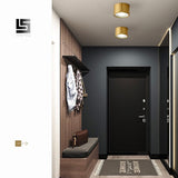 Copper Surface Mounted Ceiling Downlight 7W LED Ceiling Spot Light for Living Room Bedroom Corridor Spot Light Home Fixture