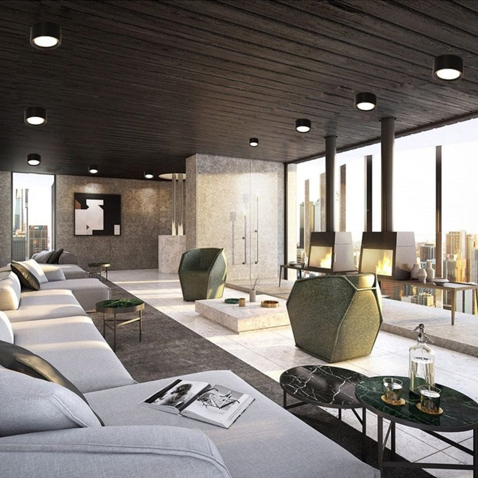 Surface Mounted LED Downlight 5W 7W 9W 12W 15W Ceiling Lamps Ultra Thin Driverless COB led spot light 85-240V Ceiling Lighting