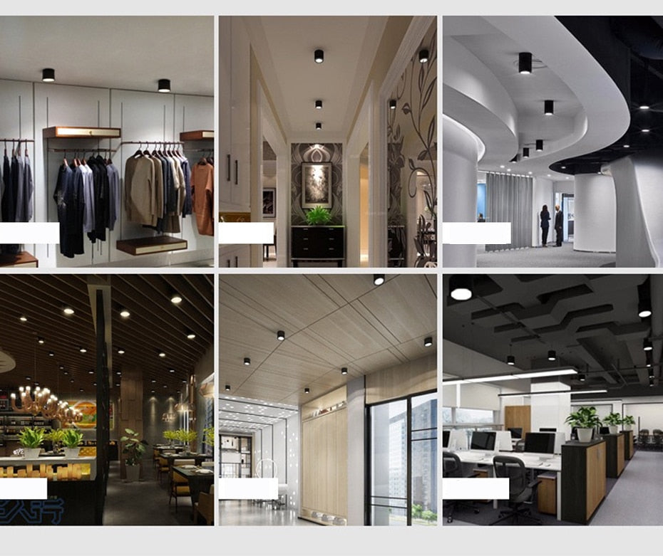 Surface Mounted LED Downlight 5W 7W 9W 12W 15W Ceiling Lamps Ultra Thin Driverless COB led spot light 85-240V Ceiling Lighting