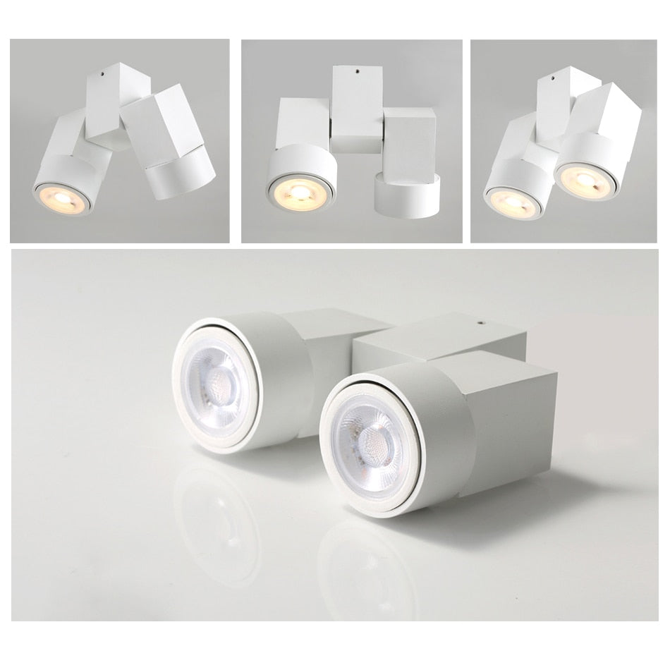 Surface Mounted Ceiling Downlight double spot LED lamps Replaceable GU10 Kitchen Living room Decor Square lamp Lighting for home