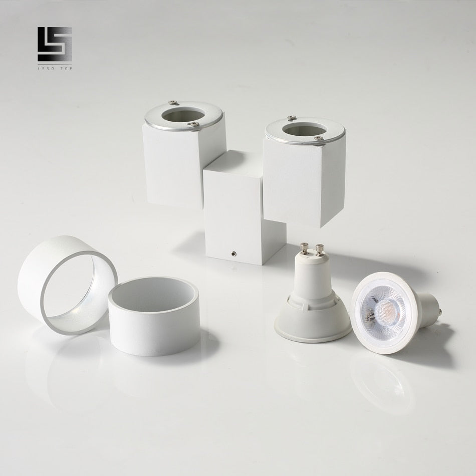 Surface Mounted Ceiling Downlight double spot LED lamps Replaceable GU10 Kitchen Living room Decor Square lamp Lighting for home