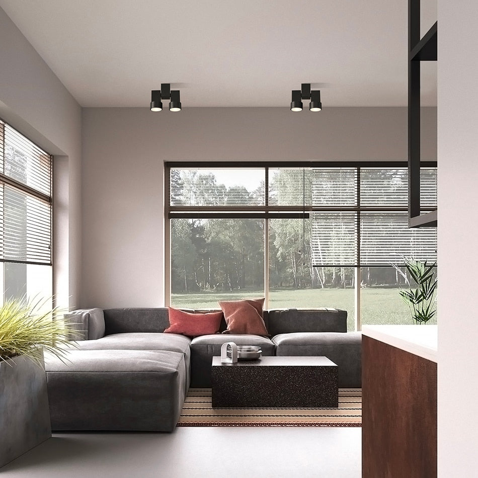 Surface Mounted Ceiling Downlight double spot LED lamps Replaceable GU10 Kitchen Living room Decor Square lamp Lighting for home