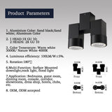 Surface Mounted Ceiling Downlight double spot LED lamps Replaceable GU10 Kitchen Living room Decor Square lamp Lighting for home