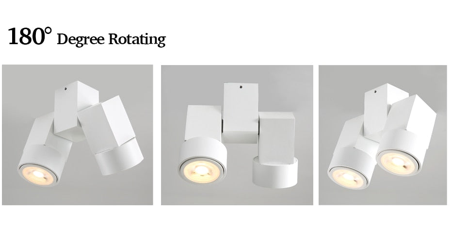 Surface Mounted Ceiling Downlight double spot LED lamps Replaceable GU10 Kitchen Living room Decor Square lamp Lighting for home