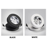 Foldable embedded LED Downlight 3W 5W 7W LED Ceiling downlight 360 degree rotatable built in COB Spot light Recessed led lamp