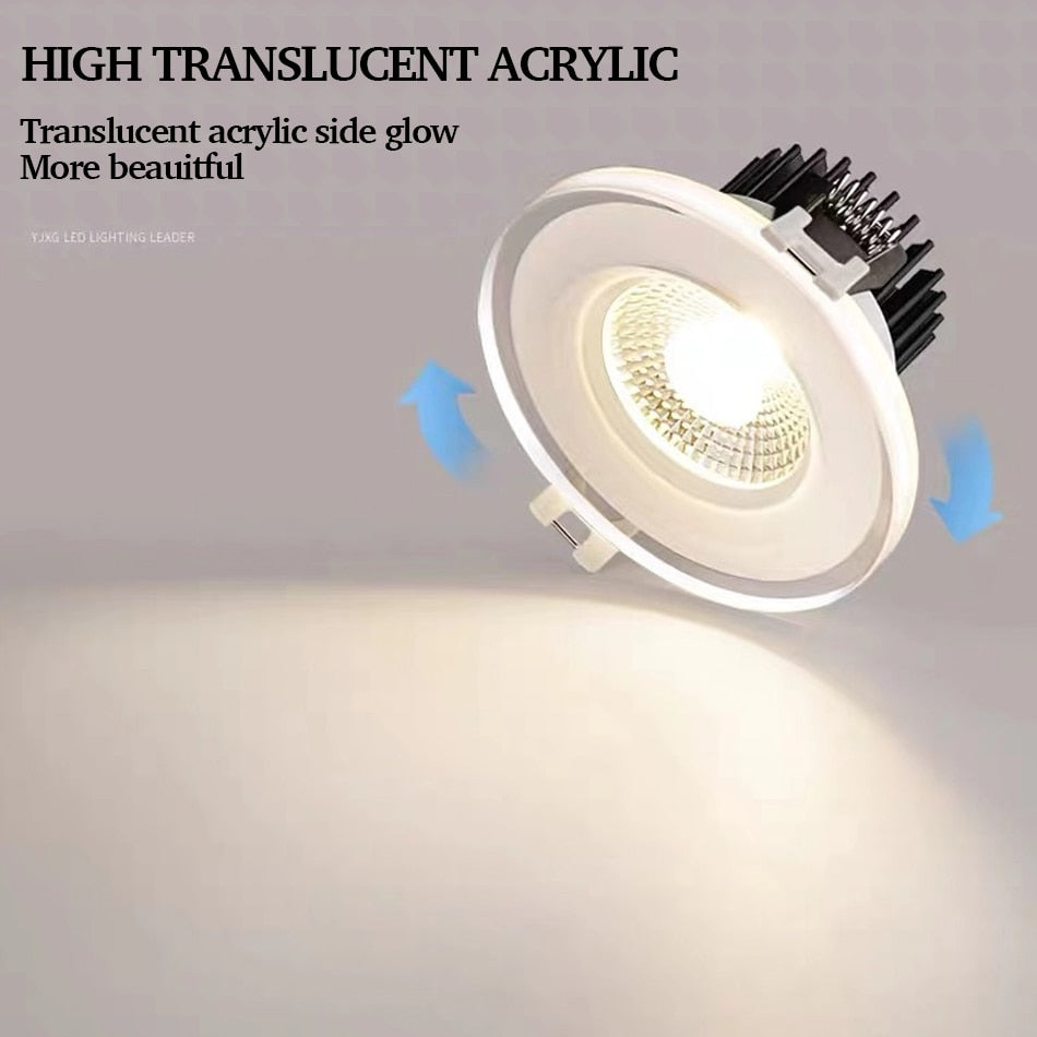LED Ceiling light recessed downlight 5w 7w 9w 12w three colors Indoor Living room foyer Modern lamp For Home lighting