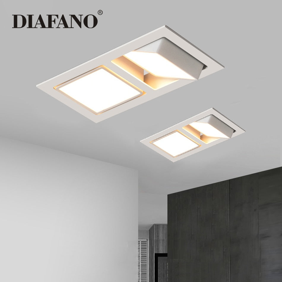 Square Recessed LED Downlights 7W Single/Double COB LED Ceiling Spot Lights Background Lamps AC85~265V Indoor LED Spot Light