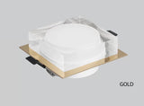 New Square Dimming LED Crystal Downlight LED Ceiling Spot Light Gold/Chrome recessed lamp kitchen Lighting for home decoration