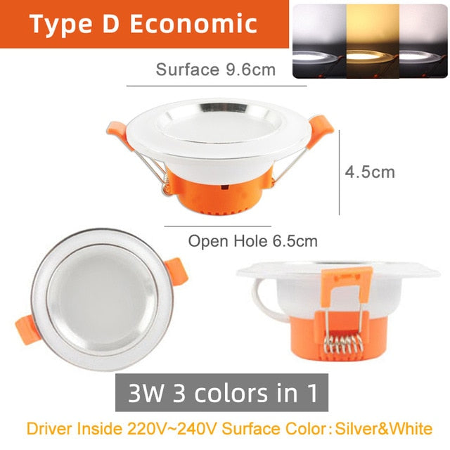 Kaguyahime 220V 110V Aluminum LED Downlights 3W 5W 10W 15W Led Lamp Living Room High Bright LED Spot Down Light Indoor Lighting