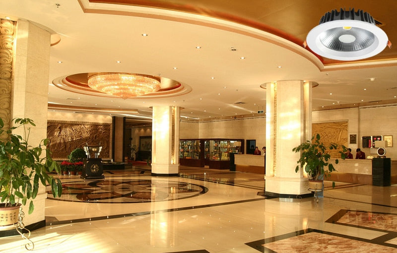 Downlight LED 7W 12W 20W 30W 40W 85-265V Dimmable LED Recessed COB Ceiling Down Lights Bathroom Kitchen Spot Lighting