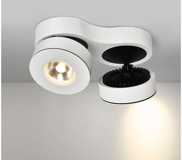 Dimmable Surface Mounted LED Downlights Angle Adjustable COB Ceiling Lamp Spot Lights 24w 20w Rotating LED Light AC85-265V