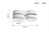Dimmable Surface Mounted LED Downlights Angle Adjustable COB Ceiling Lamp Spot Lights 24w 20w Rotating LED Light AC85-265V