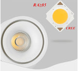 Dimmable Super Bright Rotating LED Downlights 20W 24W 30W 36W COB LED Ceiling Spot Lights AC110-220V LED Wall Lamp Indoor Lighting