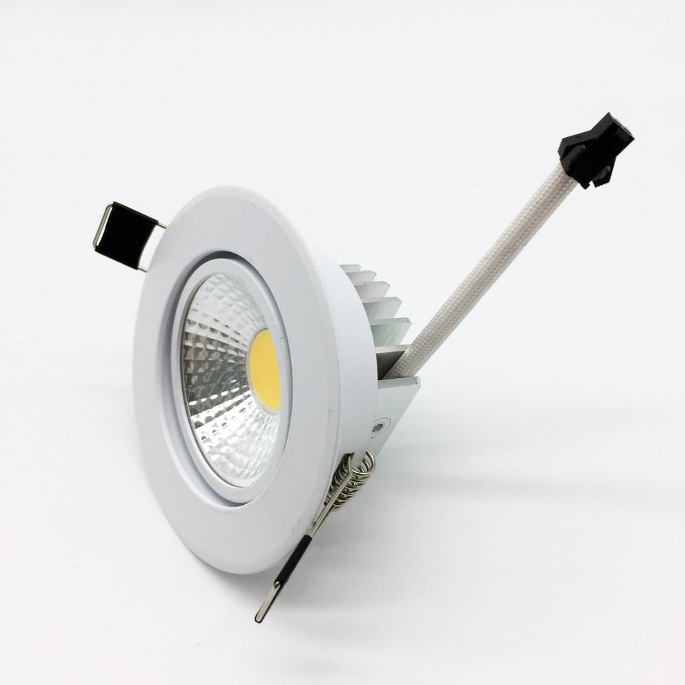LED Downlight 10pcs/lot Dimmable LED Downlight 5W 7W 9W 12W 85-265V COB LED spot light COB Spot Recessed lamp Light Bulb