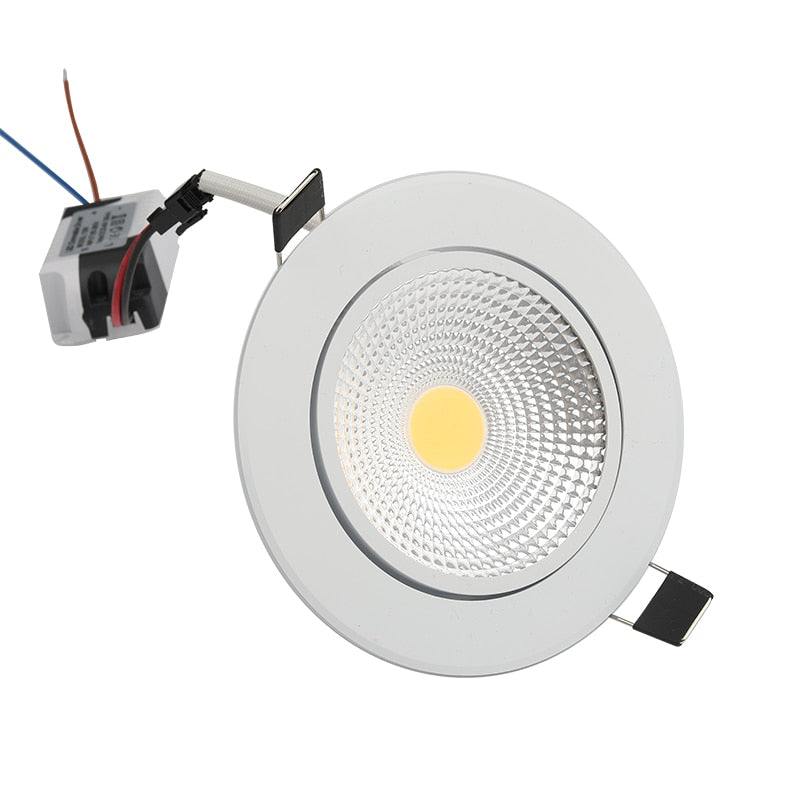 LED Downlight 10pcs/lot Dimmable LED Downlight 5W 7W 9W 12W 85-265V COB LED spot light COB Spot Recessed lamp Light Bulb