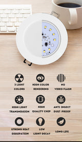  LED Downlight 3W 5W 7W Recessed Round LED Spot Lighting Bedroom Kitchen Indoor LED Down Light Lamp