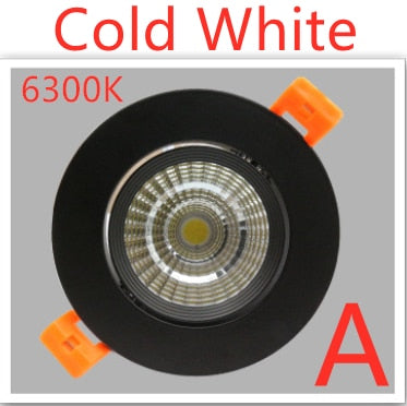 Downlight  LED Dimmable  Lamp 3w 5w 7W 12w 15w 20w  30w 40w Cob Led Spot 220V/110V Ceiling Recessed round panel light
