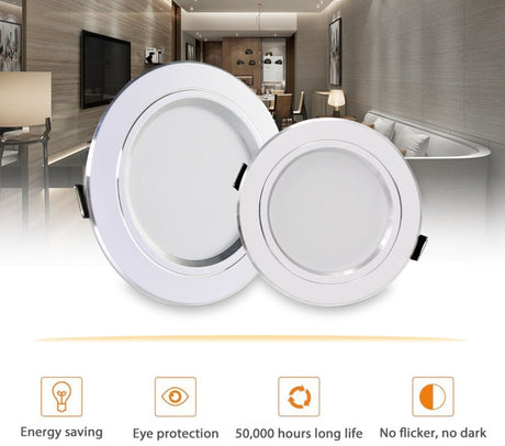 LED Downlight AC 220V 230V 240V White Body Ceiling light 5W 9W 12W 15W 18W Lampada Led spotlight for Bedroom room