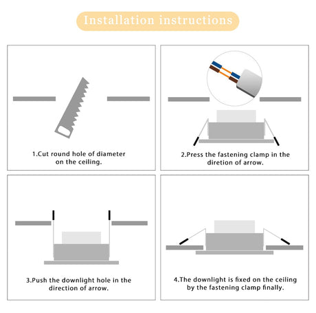 LED Downlight AC 220V 230V 240V White Body Ceiling light 5W 9W 12W 15W 18W Lampada Led spotlight for Bedroom room