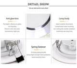 KARWEN LED Downlight AC 220V 230V 240V 5W 9W 12W 15W 18W Ceiling light White Body Led spotlight for living room kitchen