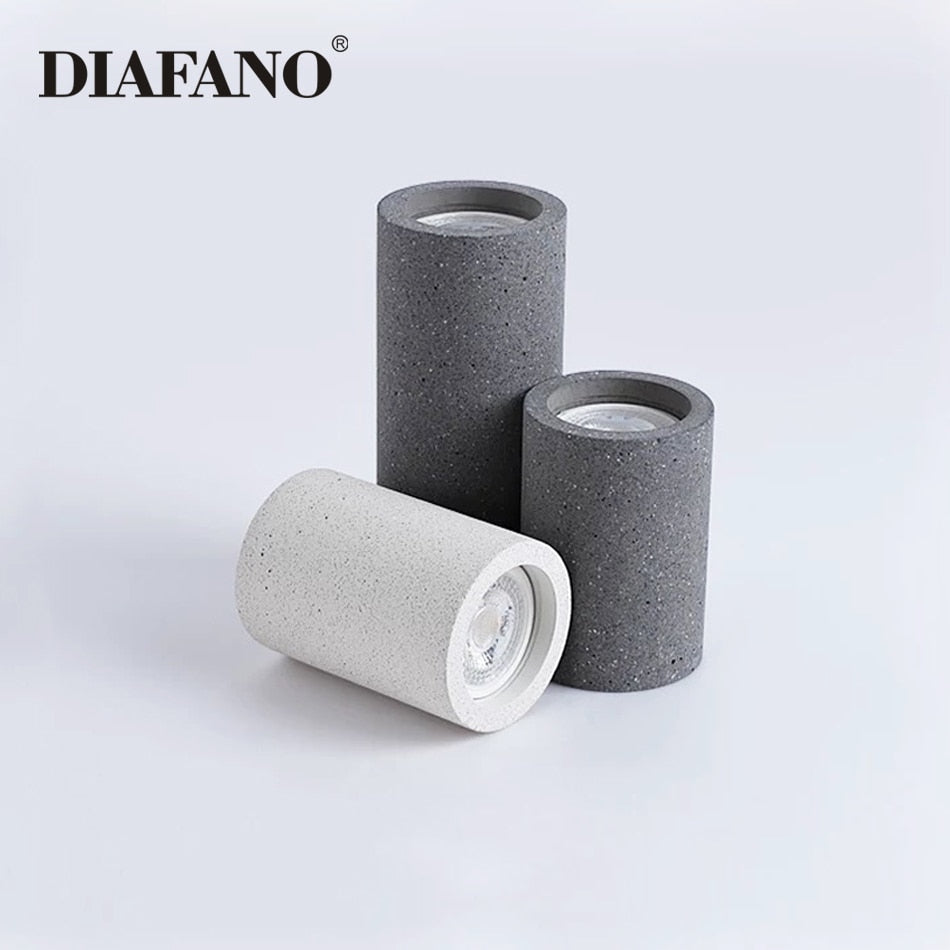 Industrial Style Cement Spotlight Bedside Hanging Wire GU10 Foyer Restaurant Coffee Decoration Downlight Retro Spotlights