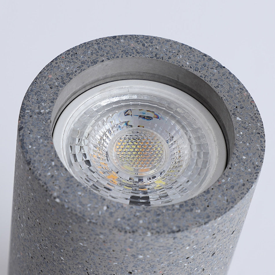 Industrial Style Cement Spotlight Bedside Hanging Wire GU10 Foyer Restaurant Coffee Decoration Downlight Retro Spotlights