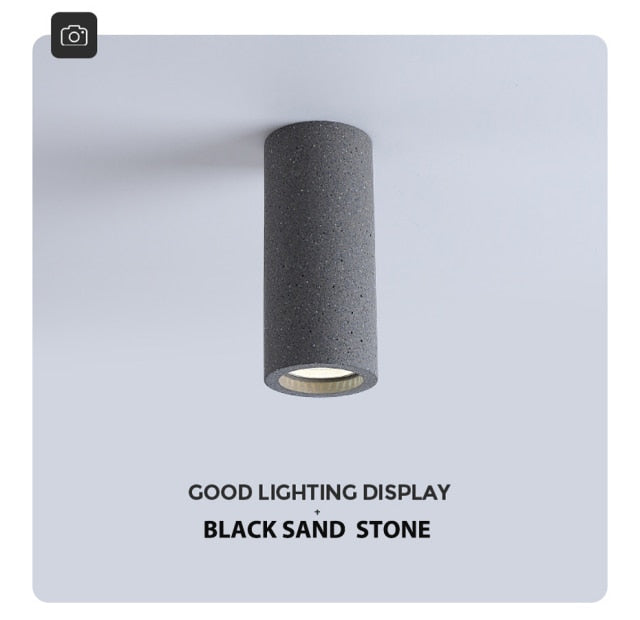 Industrial Style Cement Spotlight Bedside Hanging Wire GU10 Foyer Restaurant Coffee Decoration Downlight Retro Spotlights