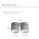 Dimmable Surface Mounted LED COB Downlight 20W/24W Rotating LED Spot Light Ceiling Lamp with LED Driver AC110V/220V