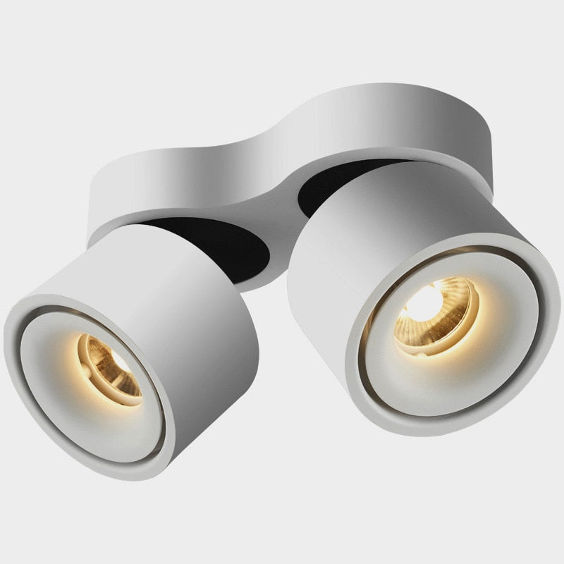 Dimmable Folding Rotating 360° LED Downlights 14W 20W 30W COB LED Ceiling Spot Lights AC85~265V LED Wall Lamps Indoor Lighting