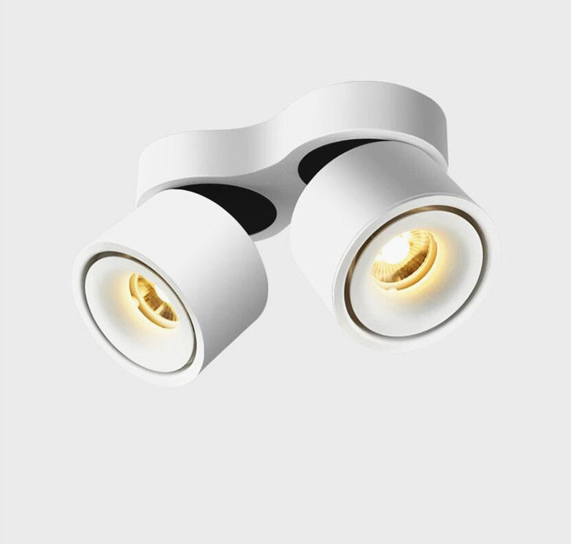 Dimmable Folding Rotating 360° LED Downlights 14W 20W 30W COB LED Ceiling Spot Lights AC85~265V LED Wall Lamps Indoor Lighting
