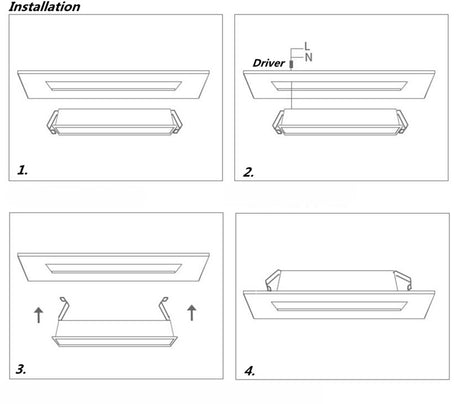 Recessed Square  COB Dimmable LED Downlights 10W 20W 30W LED Ceiling Spot Lights AC85V~265V LED Strip Lights Indoor Lighting