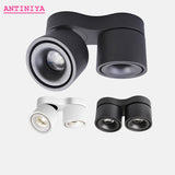 Dimmable Rotating Surface Mounted LED Downlights 20W 24W 30W 36W COB LED Ceiling Lamp Spot Lights AC85~265V LED Indoor Lighting