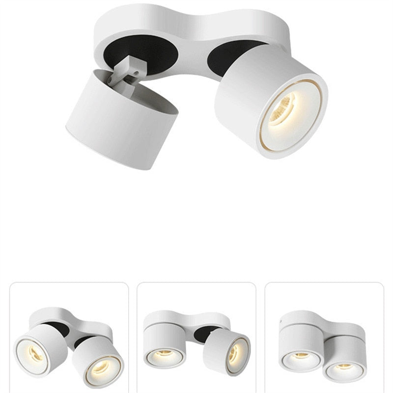 Dimmable Rotating Surface Mounted LED Downlights 20W 24W 30W 36W COB LED Ceiling Lamp Spot Lights AC85~265V LED Indoor Lighting