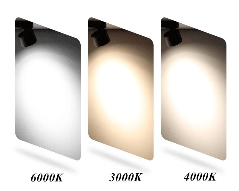 Dimmable Rotating Surface Mounted LED Downlights 20W 24W 30W 36W COB LED Ceiling Lamp Spot Lights AC85~265V LED Indoor Lighting