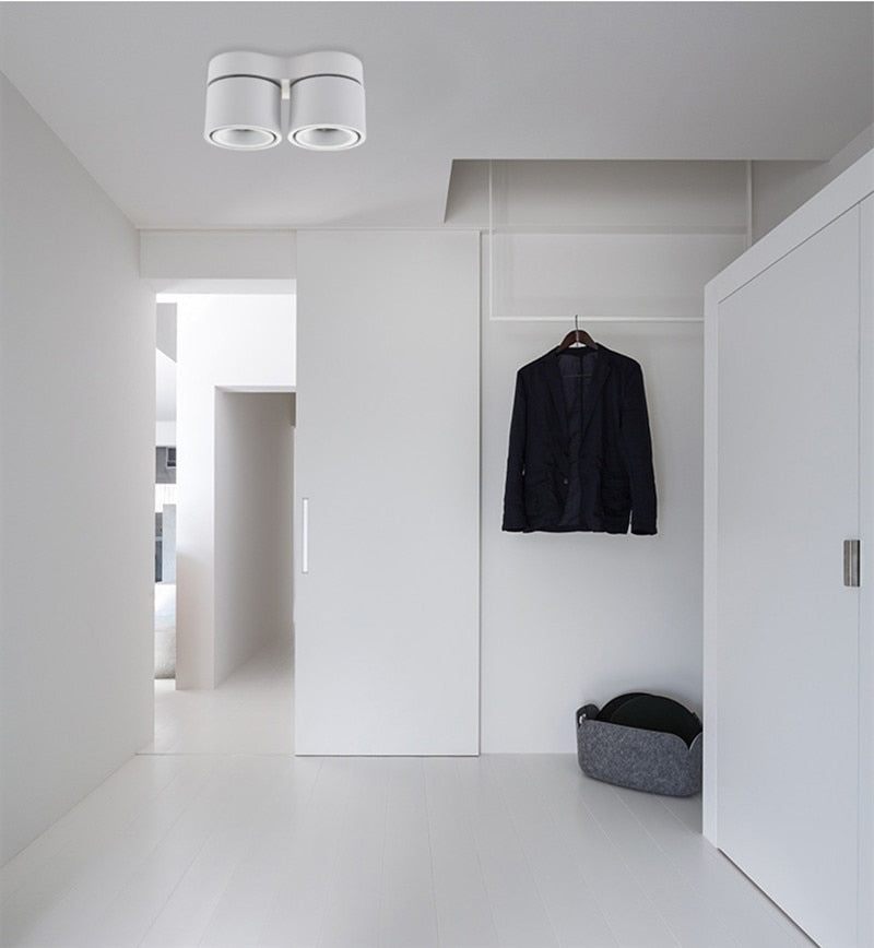 Dimmable Rotating Surface Mounted LED Downlights 20W 24W 30W 36W COB LED Ceiling Lamp Spot Lights AC85~265V LED Indoor Lighting