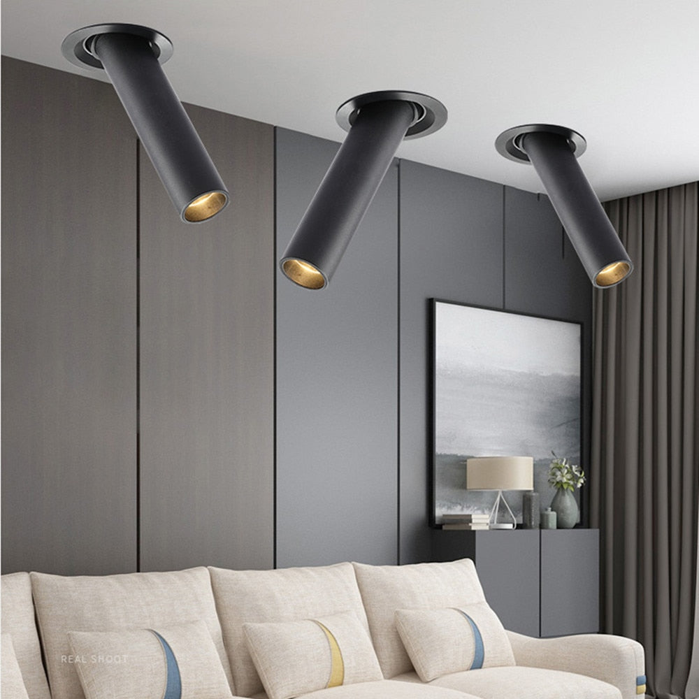 DBF Nordic Anti-Glare Recessed Downlight 12W Black/White Housing 360 Angle Rotatable 3000K/4000K/6000K LED Ceiling Spot Light