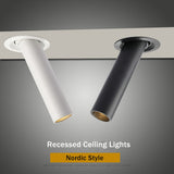 DBF Nordic Anti-Glare Recessed Downlight 12W Black/White Housing 360 Angle Rotatable 3000K/4000K/6000K LED Ceiling Spot Light