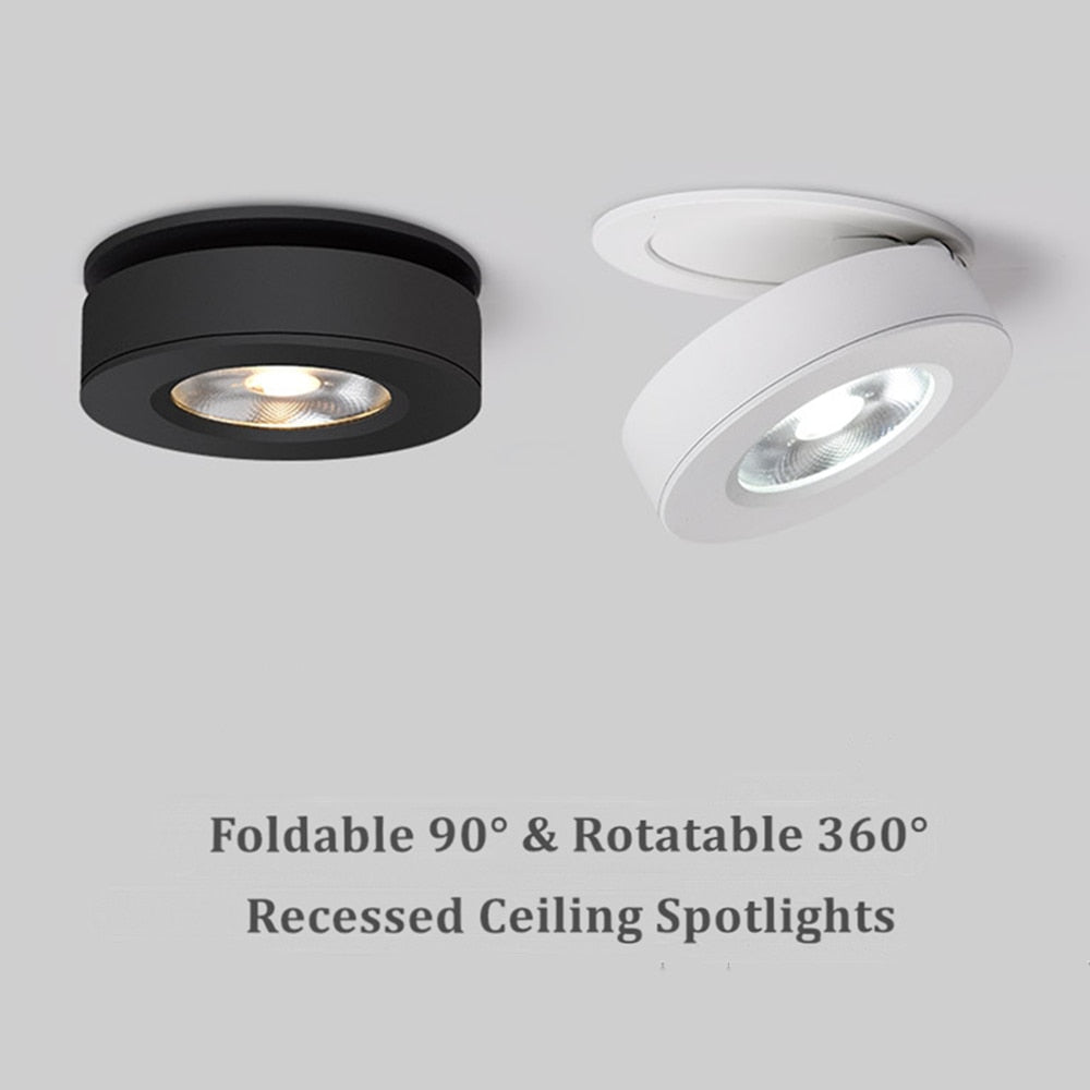 Angle Adjustable LED Ceiling Recessed Downlight 360 Degree Rotatable 3W 5W 7W 10W Ceiling Spot Light 3000K/4000K/6000K 220V