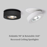 Angle Adjustable LED Ceiling Recessed Downlight 360 Degree Rotatable 3W 5W 7W 10W Ceiling Spot Light 3000K/4000K/6000K 220V