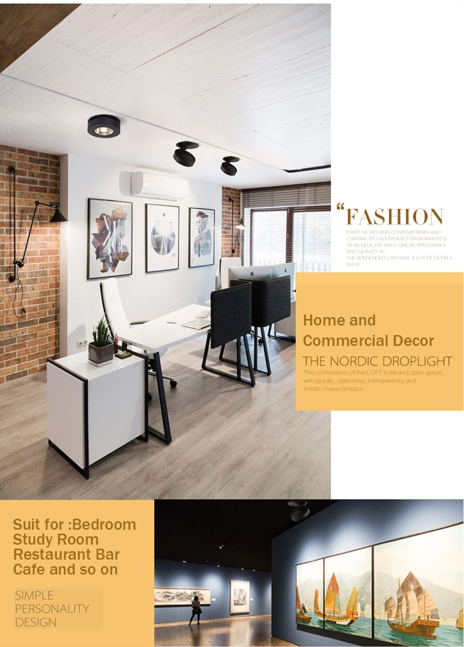 Angle Adjustable LED Ceiling Recessed Downlight 360 Degree Rotatable 3W 5W 7W 10W Ceiling Spot Light 3000K/4000K/6000K 220V