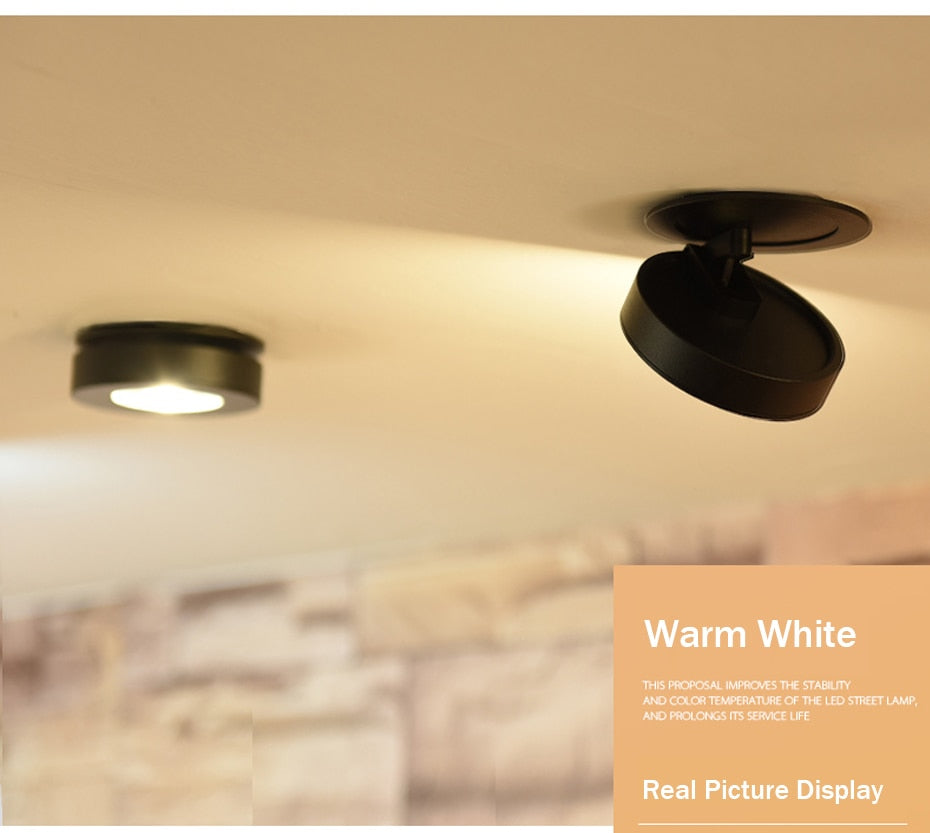 Angle Adjustable LED Ceiling Recessed Downlight 360 Degree Rotatable 3W 5W 7W 10W Ceiling Spot Light 3000K/4000K/6000K 220V