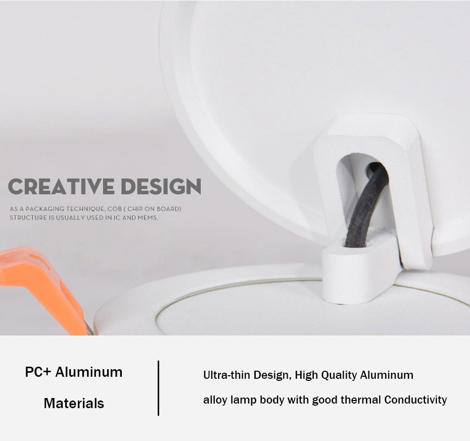 Angle Adjustable LED Ceiling Recessed Downlight 360 Degree Rotatable 3W 5W 7W 10W Ceiling Spot Light 3000K/4000K/6000K 220V