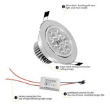 JUNEJOUR 10 PCS 3/5/7W 220-240V Dimmable LED Ceiling Downlight Recessed Cabinet Wall Spot Light Down Lamp Spot Light